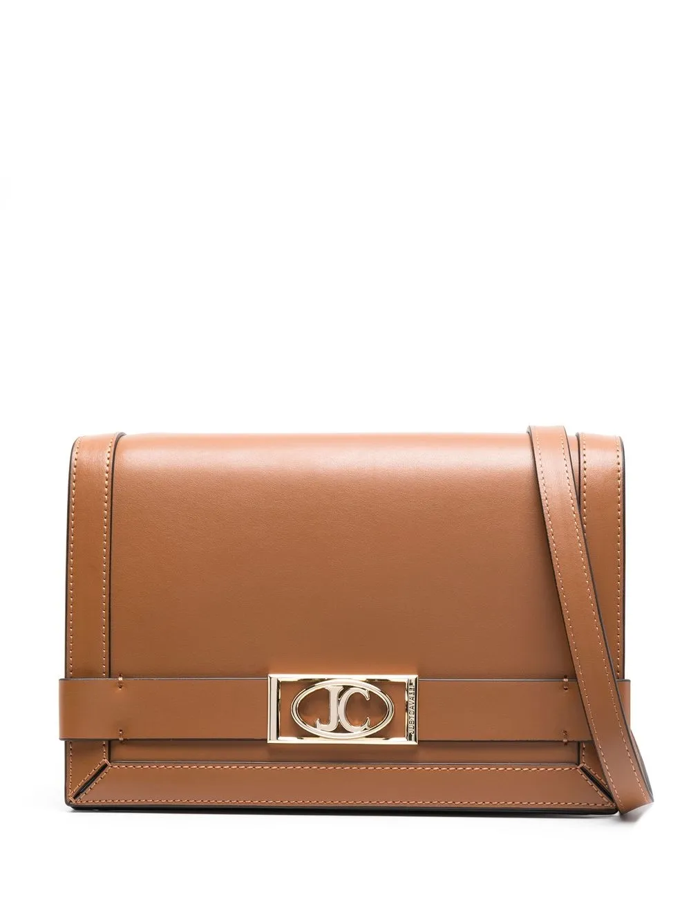 

Just Cavalli logo-plaque leather shoulder bag - Brown