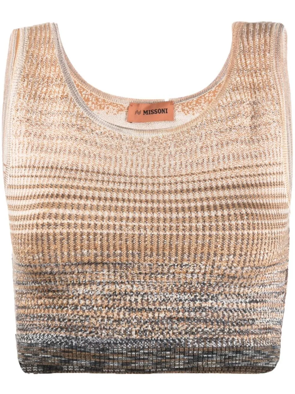 

Missoni cropped woven vest top - Brown