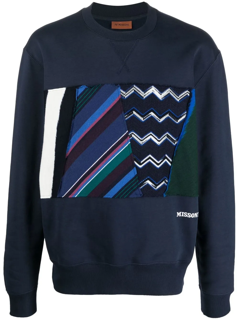 

Missoni sudadera con diseño de patchwork - Azul