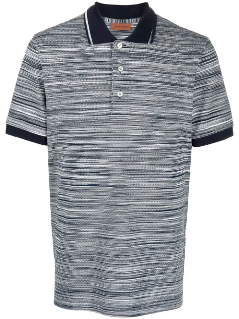 Missoni playera tipo polo a rayas horizontales