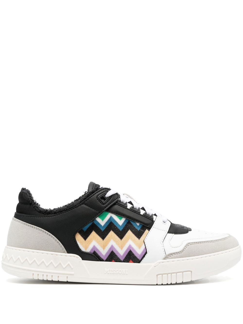 

Missoni tenis altos con motivo en zigzag - Blanco