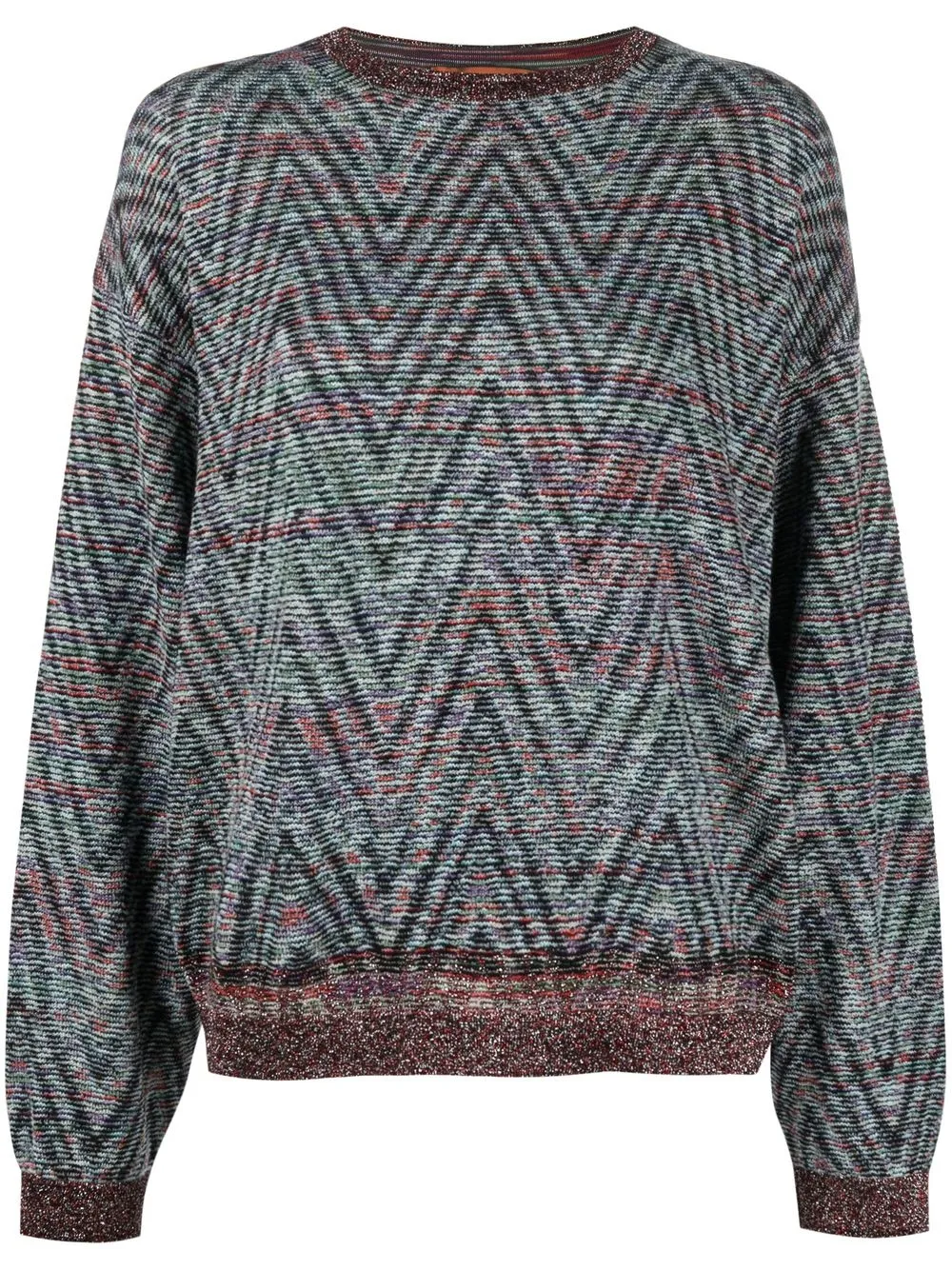 

Missoni zig-zag knitted jumper - Blue