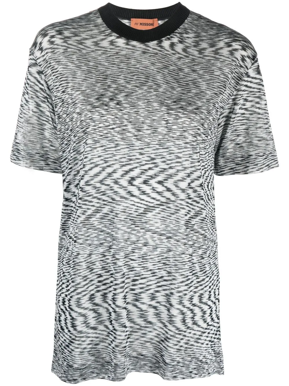 

Missoni abstract-pattern fine-knit T-shirt - Neutrals