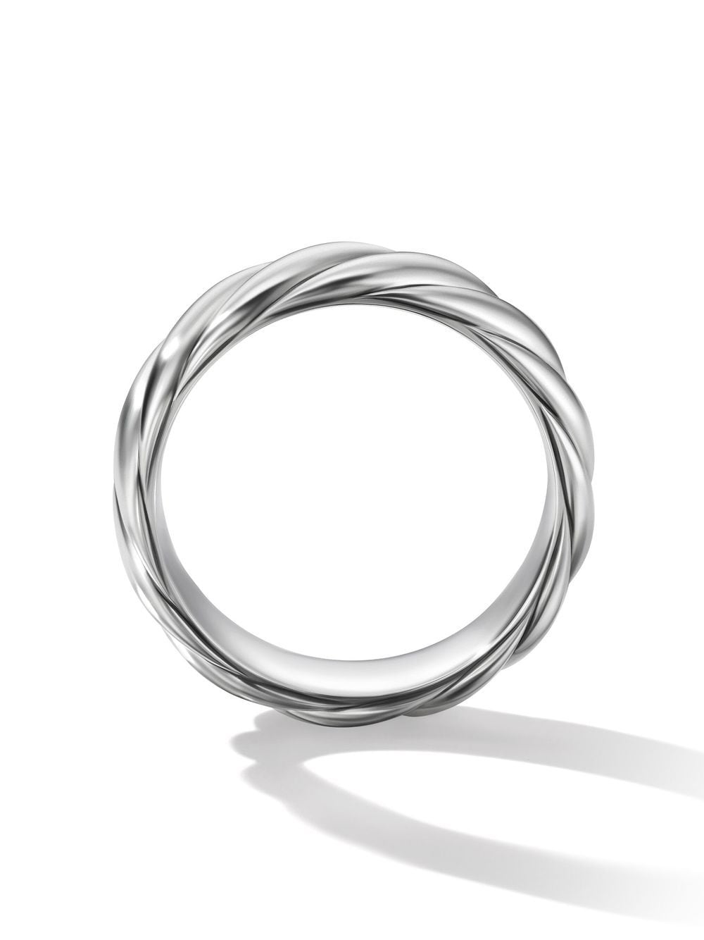 Shop David Yurman Sterling Silver Sculpted Cable Contour Band Ring