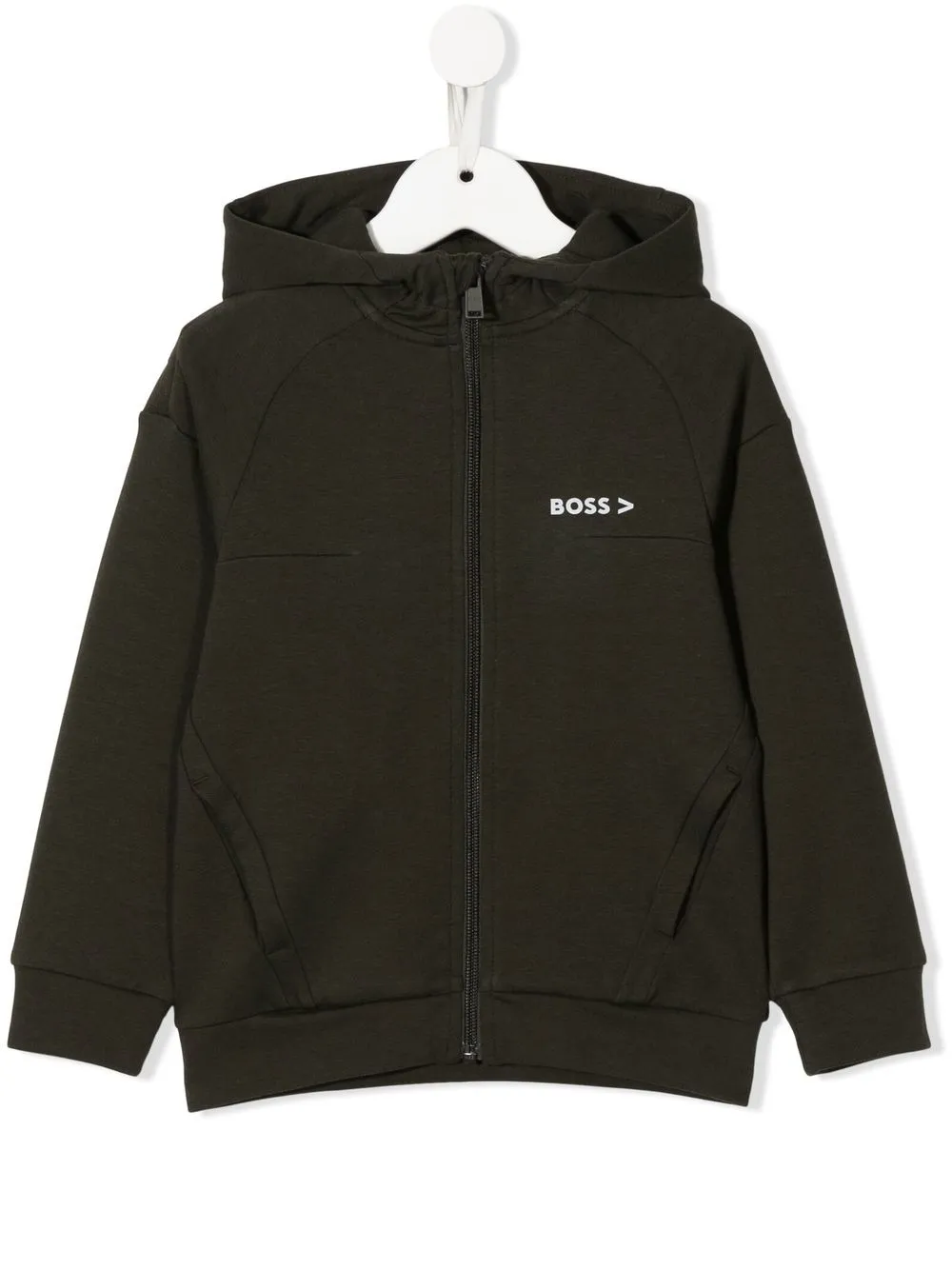 

BOSS Kidswear hoodie con logo estampado - Verde