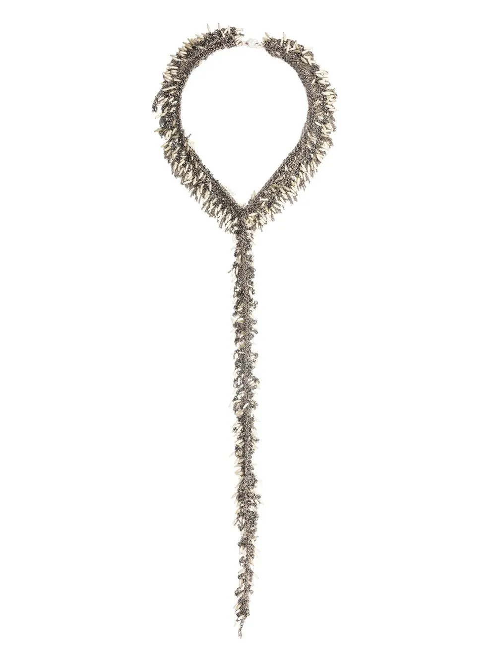 

Jean Francois Mimilla collar con detalle de mostacillas - Blanco