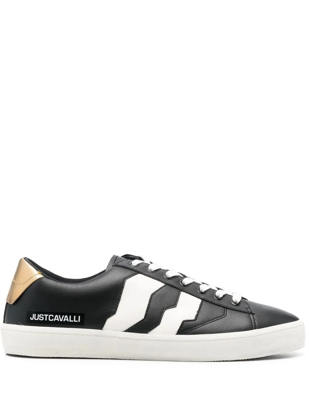 

Just Cavalli tenis bajos con logo estampado - Negro