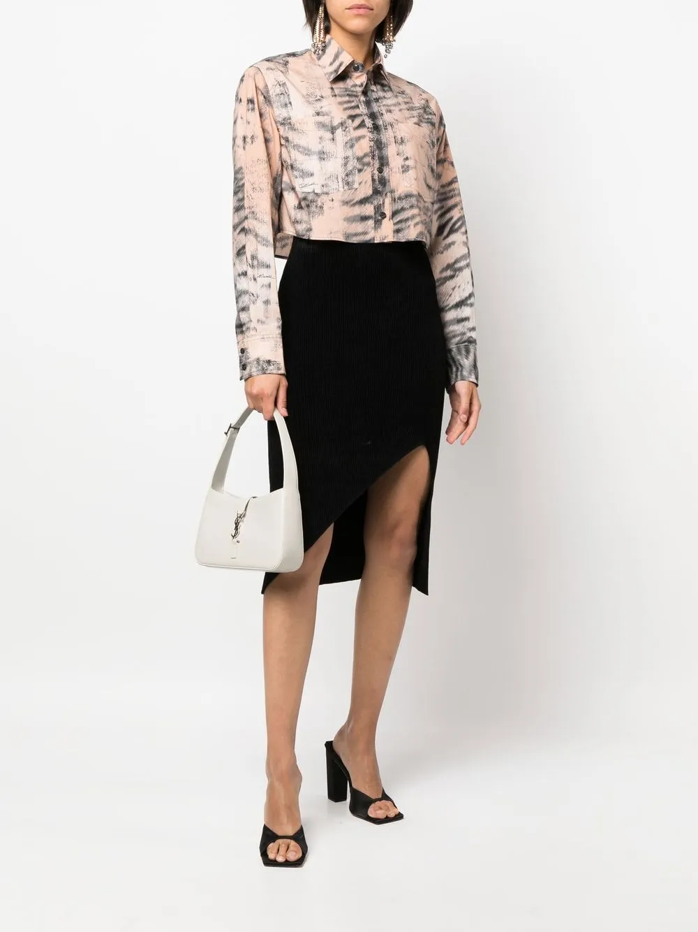 Just Cavalli Blouse met tijgerprint - Beige