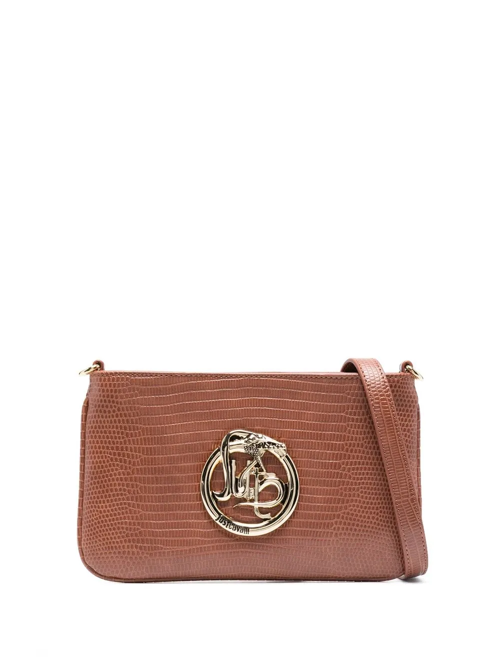 

Just Cavalli logo-plaque snakeskin-effect bag - Brown