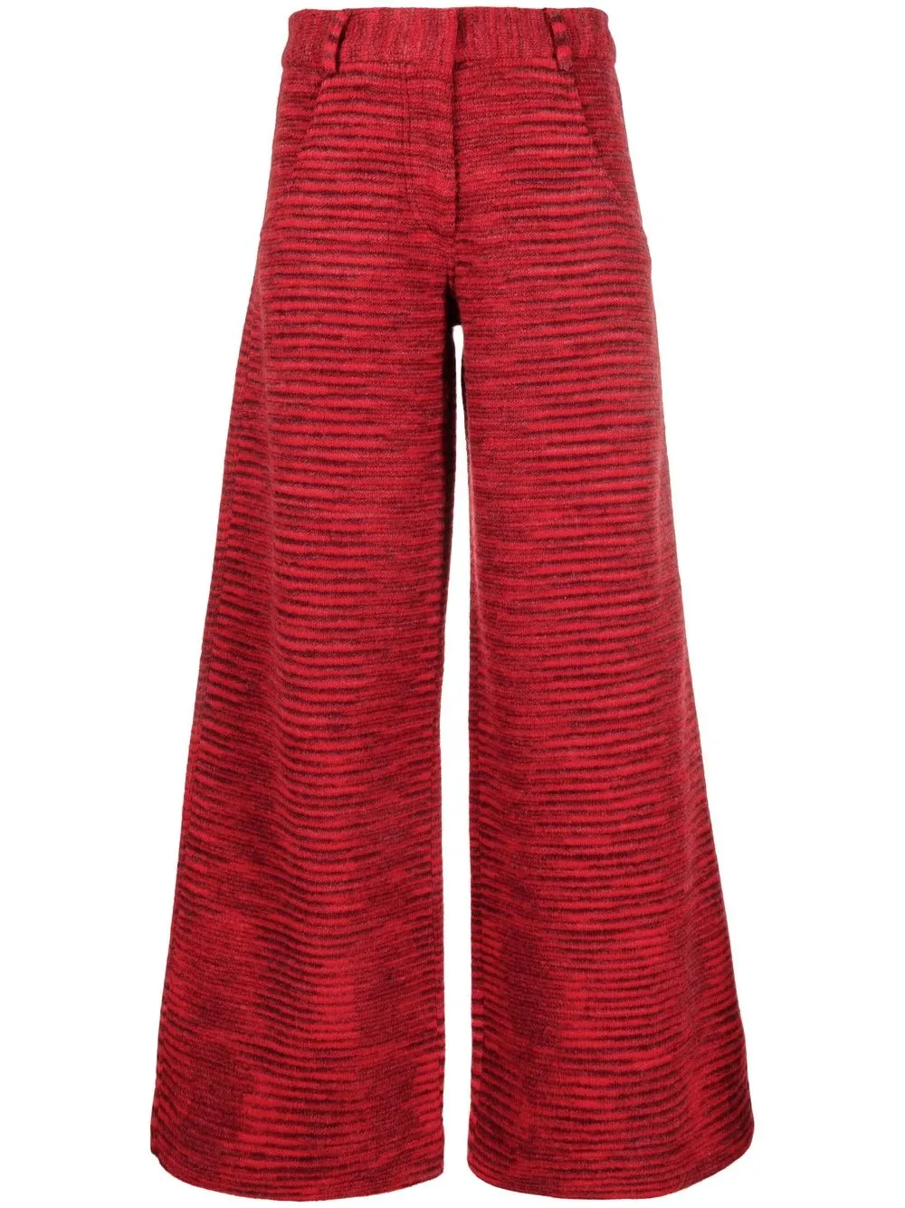 

Missoni pantalones tejidos anchos - Rojo