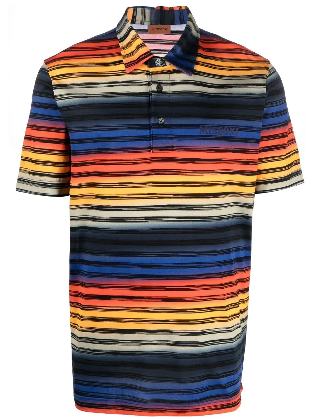 

Missoni playera tipo polo con rayas estampadas - Negro