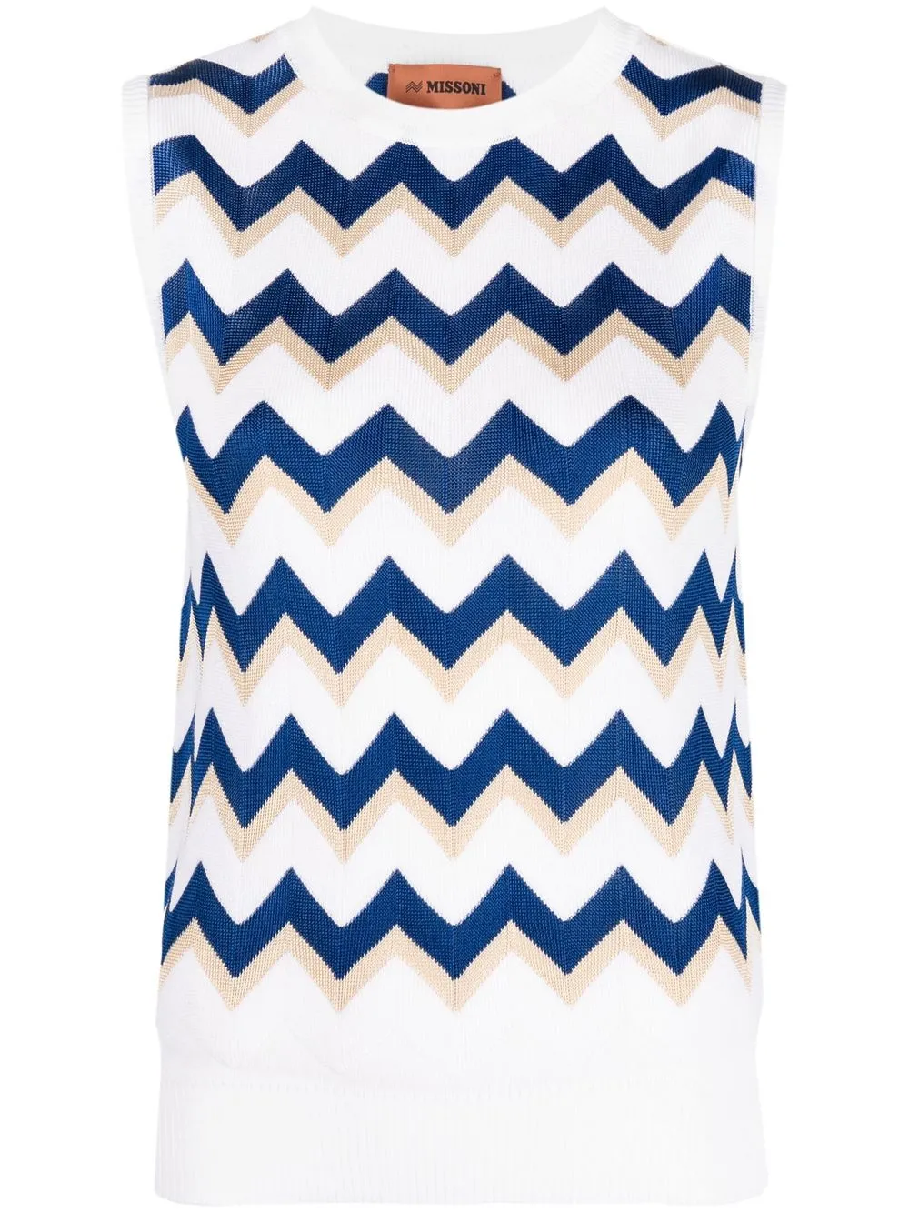 

Missoni top tejido con estampado zigzag - Blanco