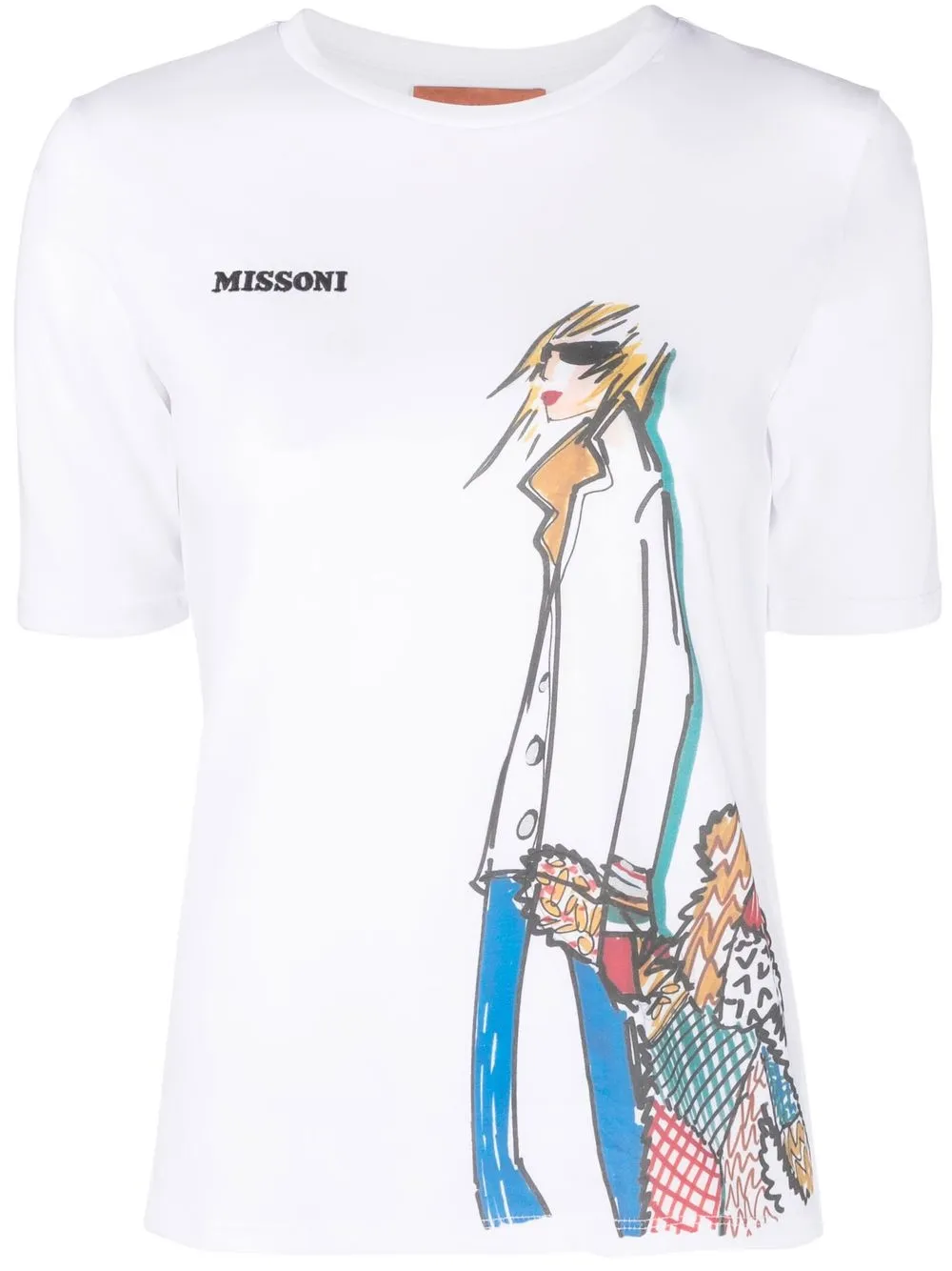 

Missoni playera con ilustración estampada - Blanco