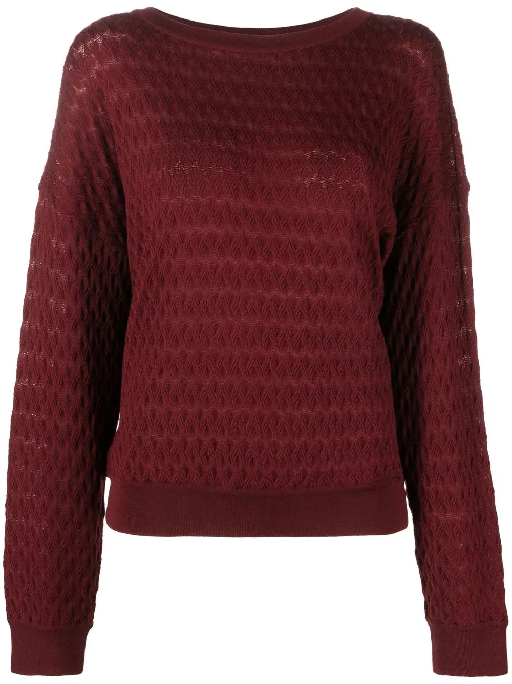 

Missoni zig-zag crew neck jumper - Red