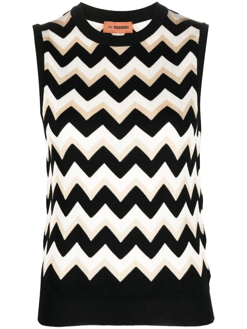 

Missoni zigzag-knit sleeveless top - Black