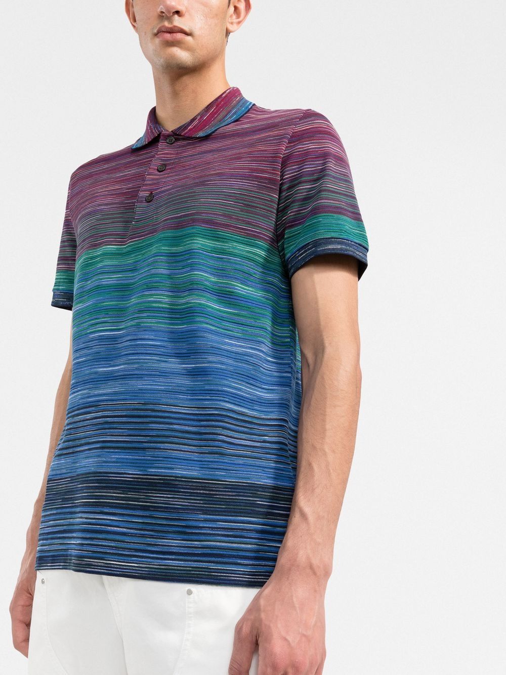 Missoni Stripe Knit short-sleeve Polo Shirt - Farfetch