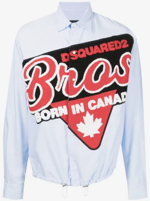 DSQUARED2 camisa manga larga con parche del logo