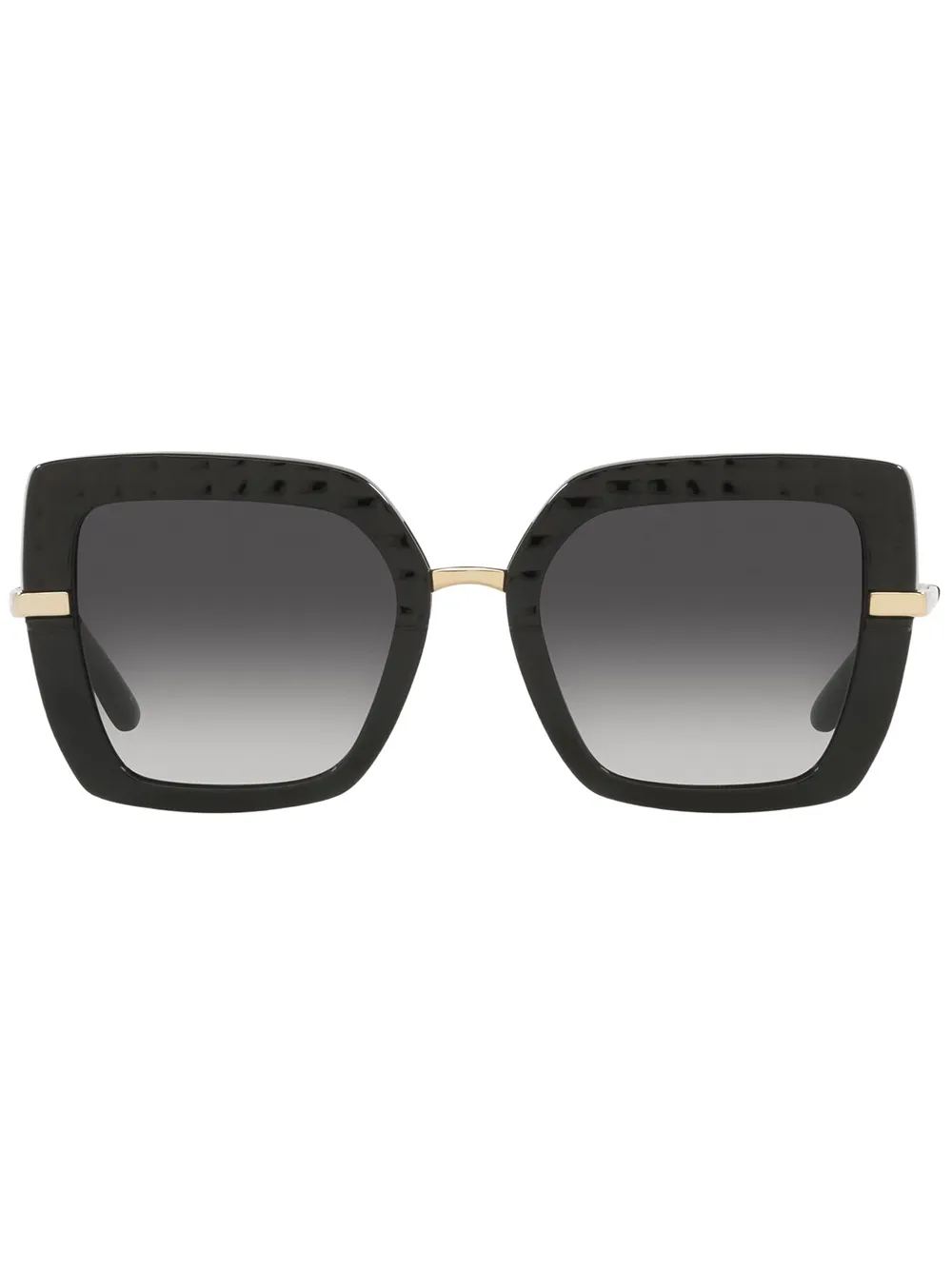 Óculos de sol oversized com estampa Half