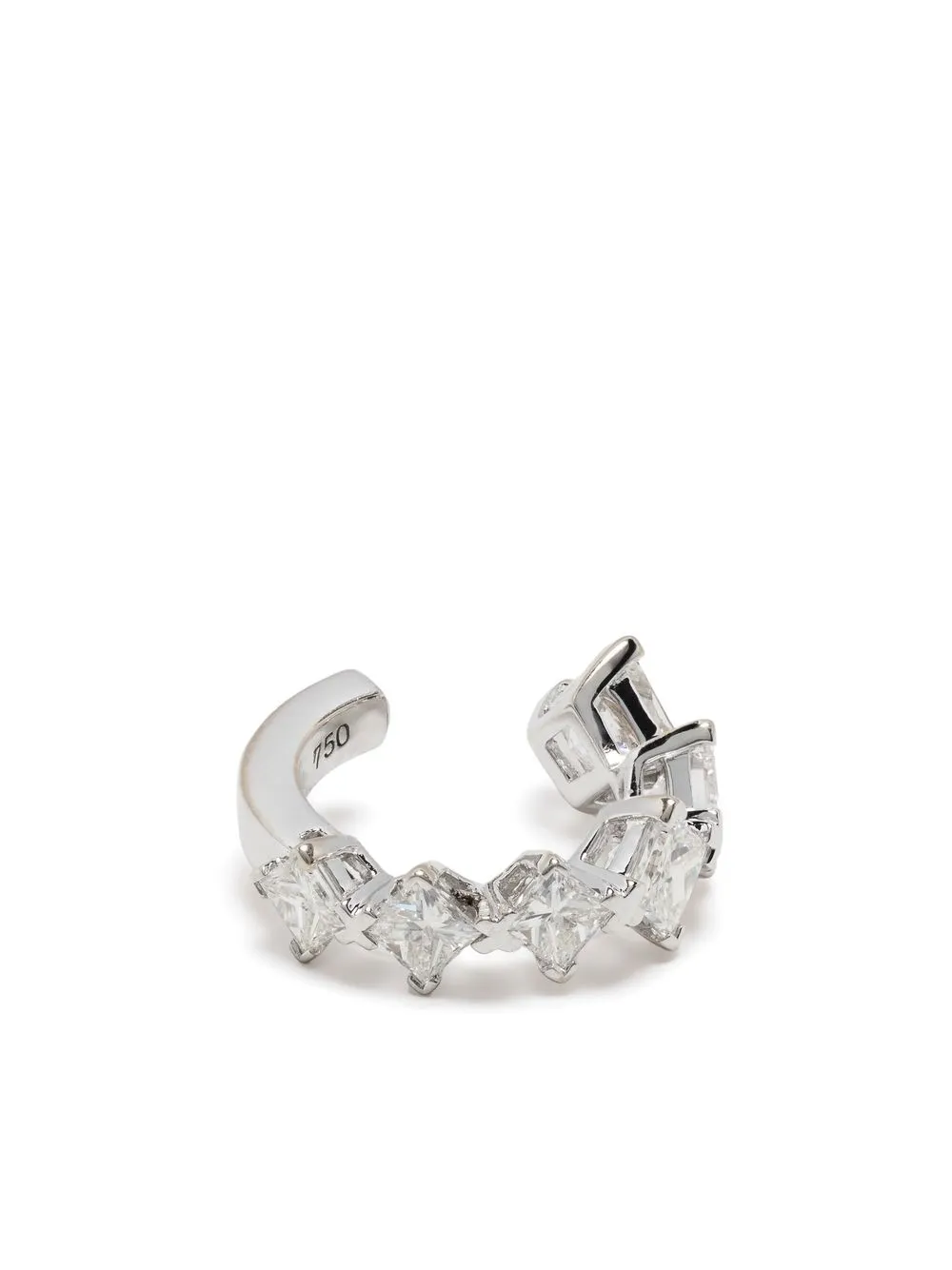 

Diane Kordas 18kt white gold Graduated ear cuff - Silver