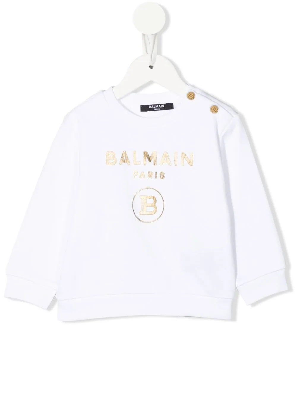 

Balmain Kids playera con logo estampado - Blanco