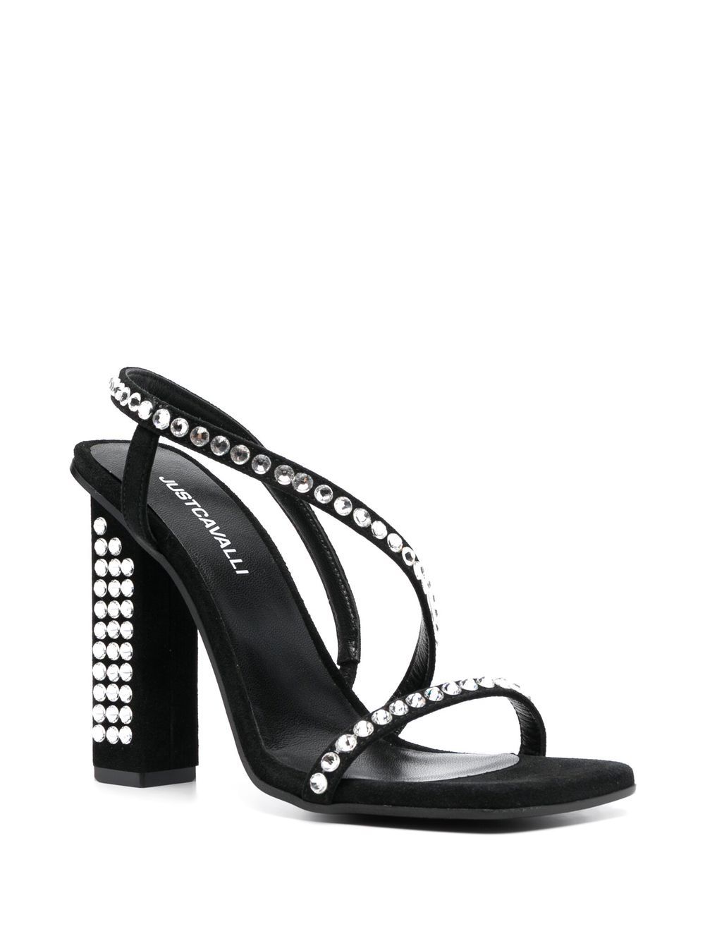 Just Cavalli 115mm crystal-embellished sandals - Zwart