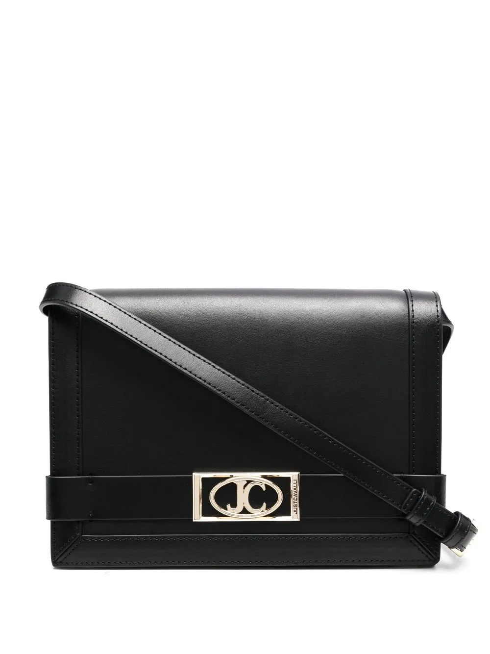 

Just Cavalli logo plaque shoulder bag - Black