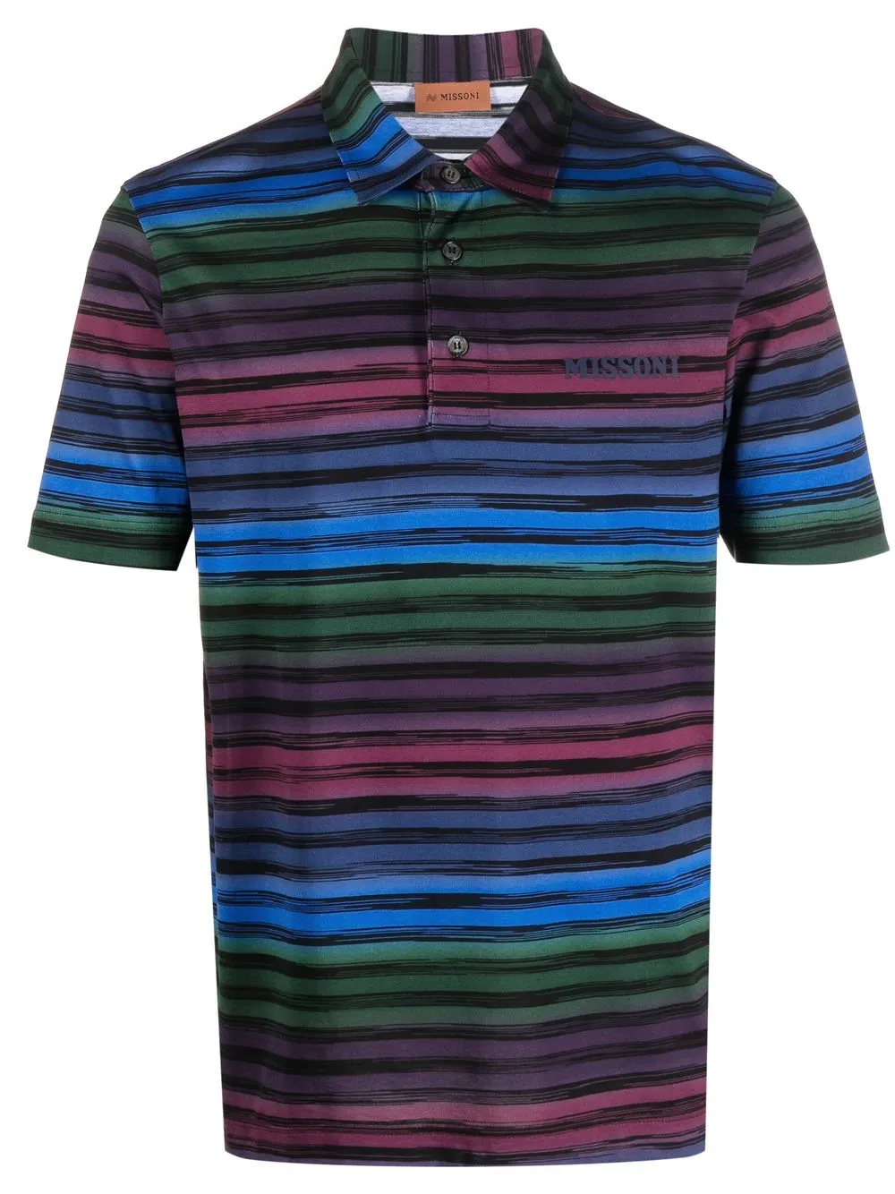 

Missoni playera tipo polo con rayas estampadas - Azul