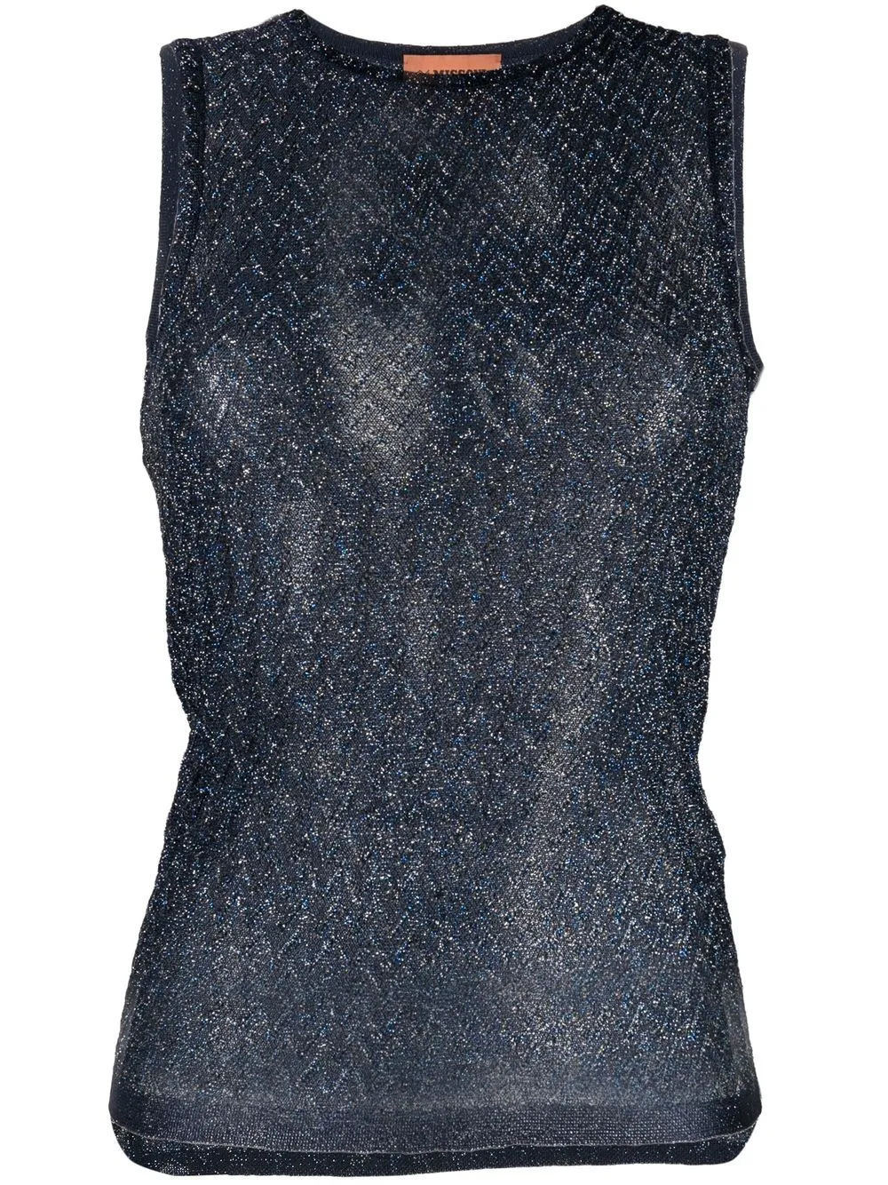 

Missoni top sin mangas con tejido en zigzag - Azul