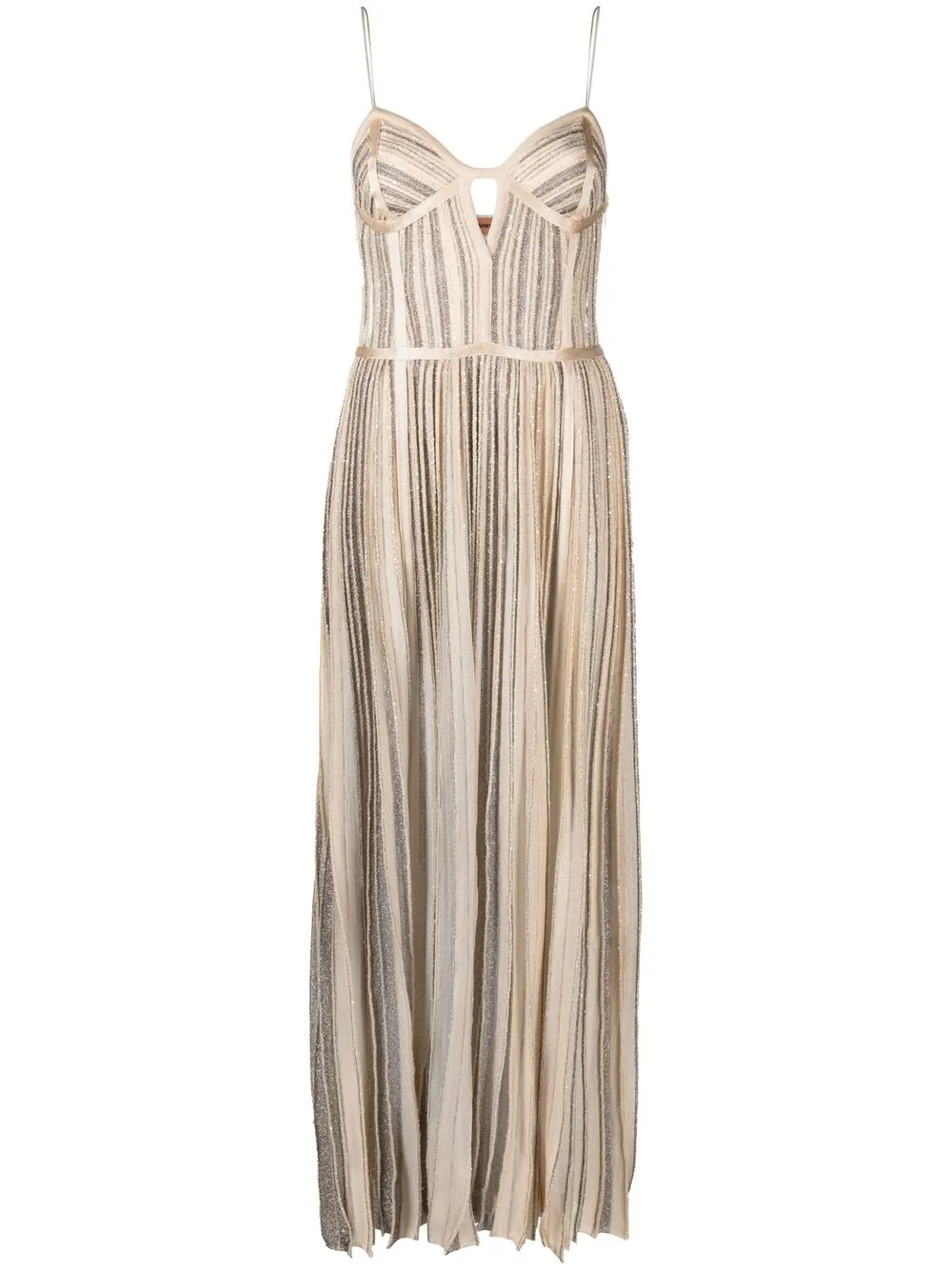 

Missoni strapless striped maxi dress - Neutrals