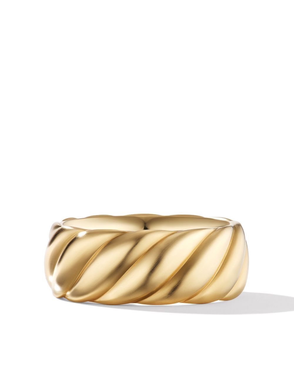 Shop David Yurman Sculpted Cable Contour Ring In Yellow