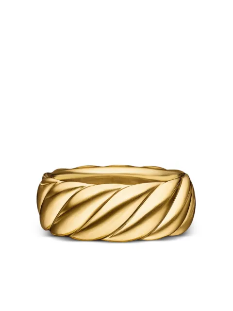 David Yurman 18kt Sculpted Cable Contour Gelbgoldring (9mm)