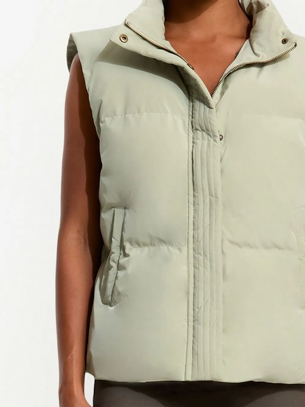 Unreal Fur Undercover Padded Gilet In Grün