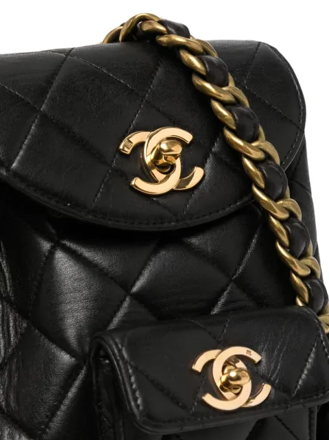 CHANEL Pre-Owned 1992 Duma diamond-quilted backpack 248208 - 3