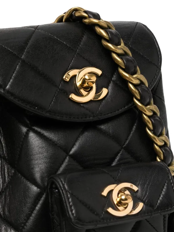 CHANEL Pre Owned 1992 Duma diamond quilted Backpack Farfetch