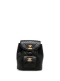 CHANEL Pre-Owned 1992 Duma diamond-quilted backpack - Black