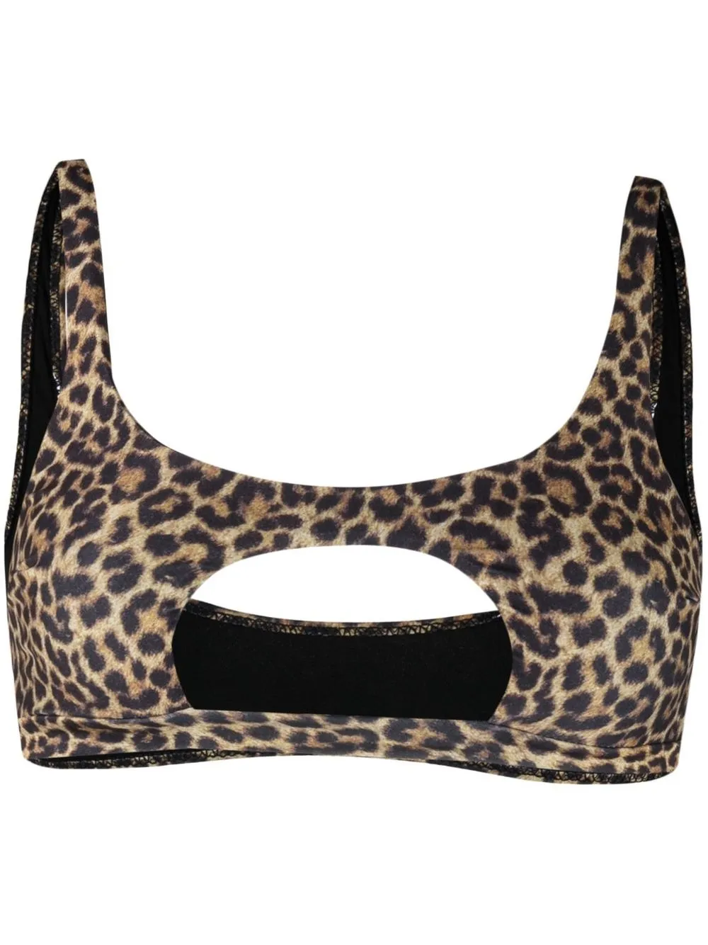 

Matinèe bikini con estampado de leopardo - Marrón