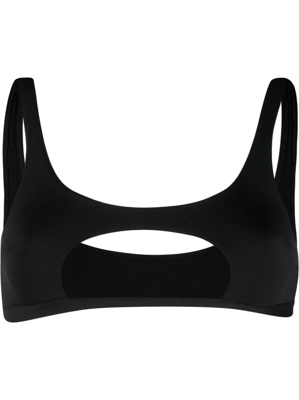 

Matinèe top de bikini con detalle de aberturas - Negro