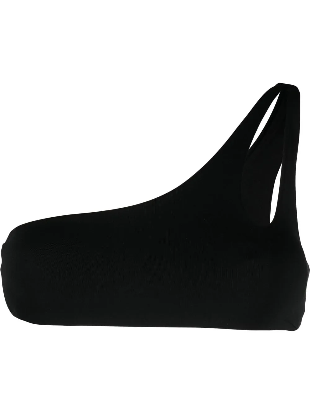 Matinèe one-shoulder bandeau bikini top | Black | Image 1