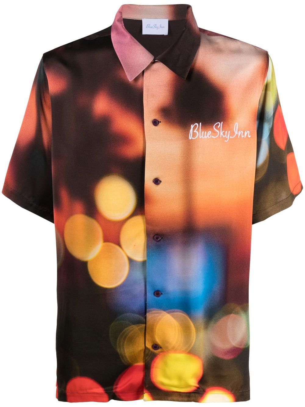 BLUE SKY INN graphic-print short-sleeve shirt - Brown