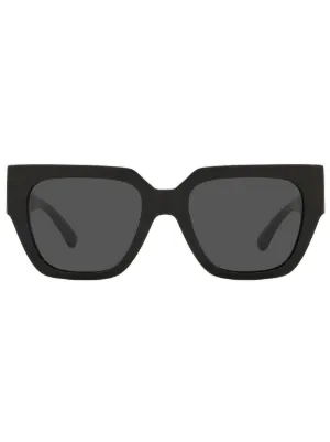 Versace Eyewear Óculos De Sol Gatinho Com Placa De Logo | Preto