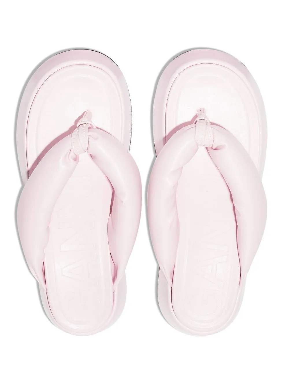 ganni padded thong sandals