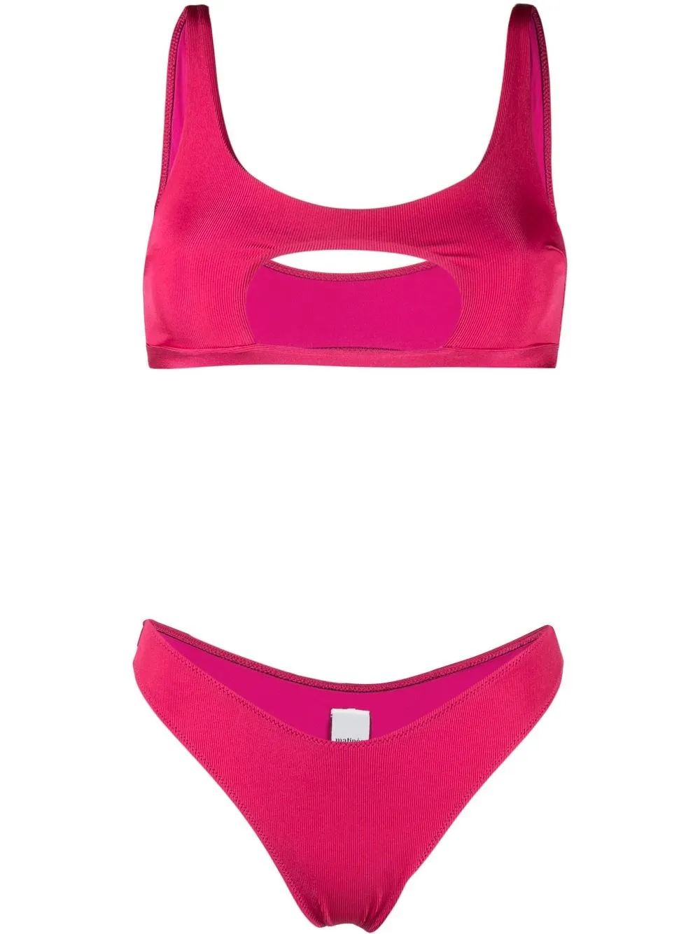 

Matinèe bikini tipo bandeau con aberturas - Rosado
