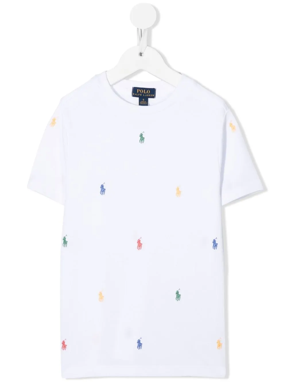 

Ralph Lauren Kids playera con logo bordado - Blanco