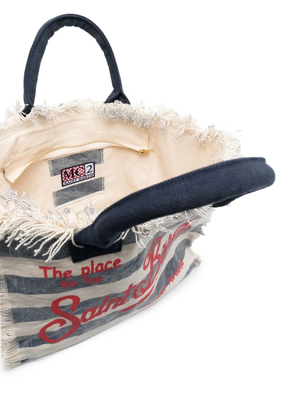 MC2 Saint Barth Shopper met logoprint Beige