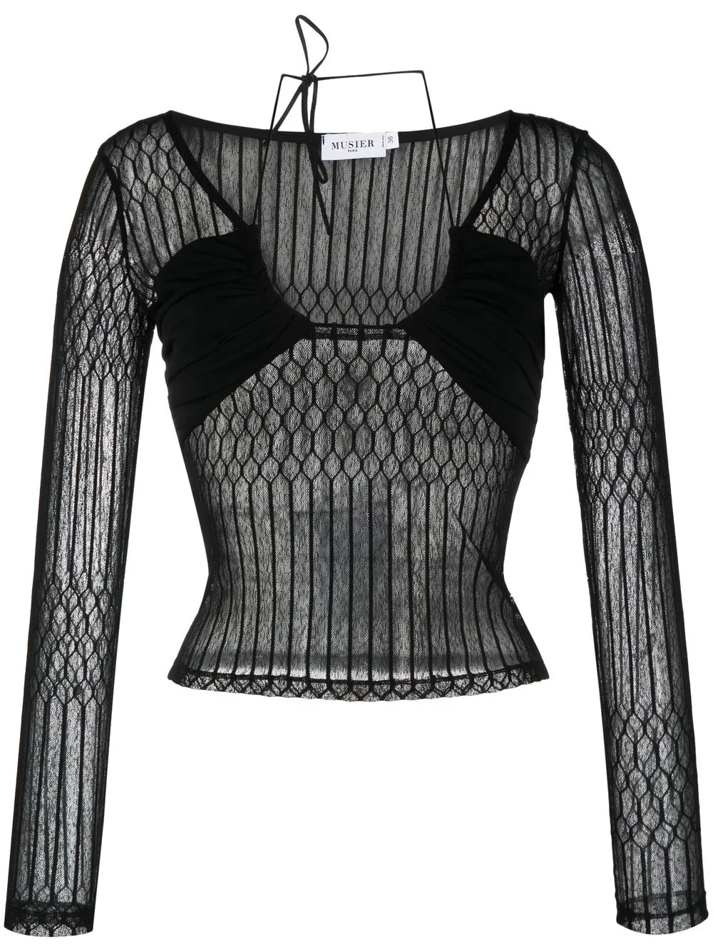 

Musier sheer fitted top - Black