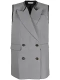 Alexander McQueen peak lapels double-breasted vest - Grey