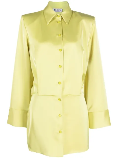 The Attico vestido camisero con botones