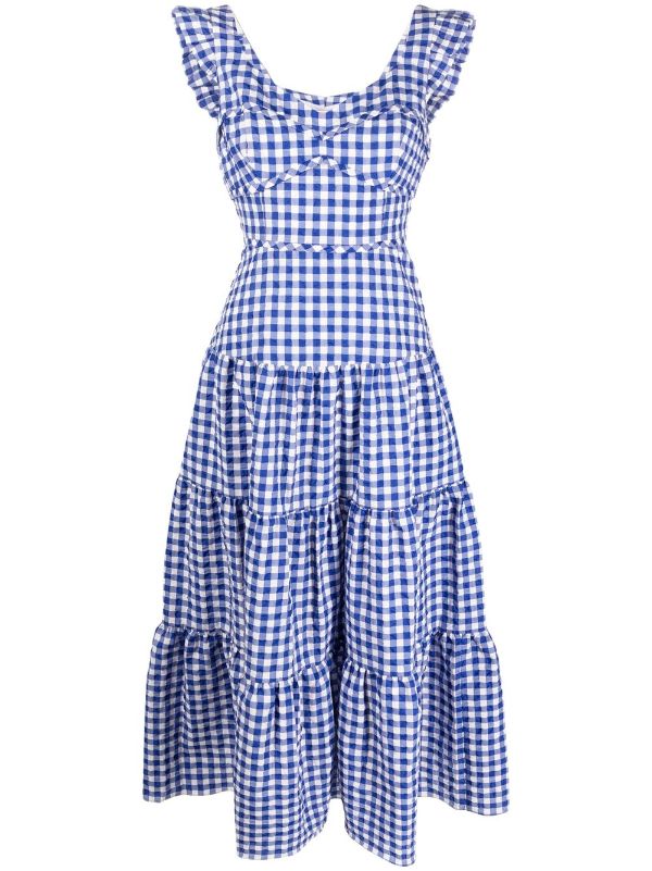 Kate Spade gingham-check Flared Dress - Farfetch