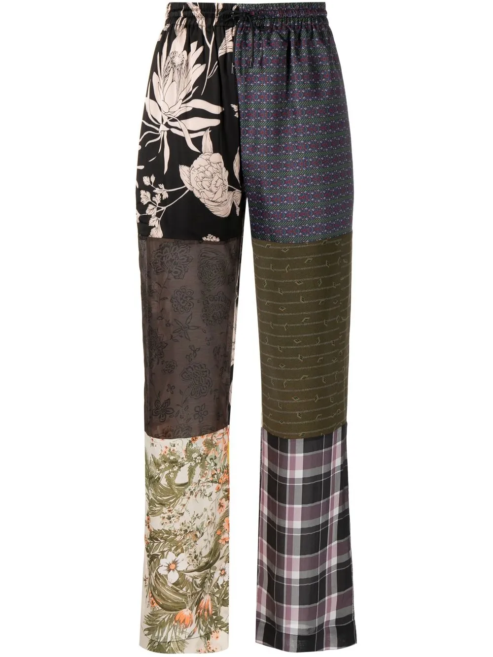 

Marine Serre pantalones anchos con diseño patchwork - Multicolor