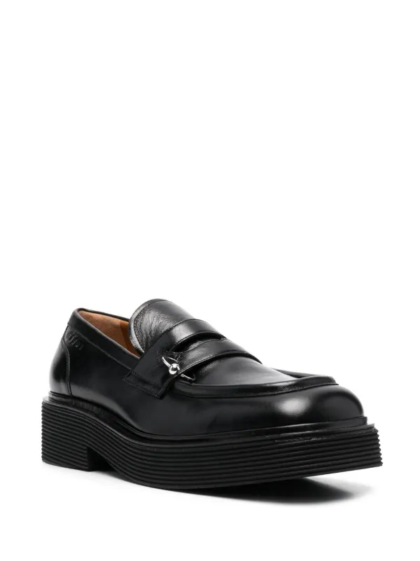 Mens square hot sale toe loafers